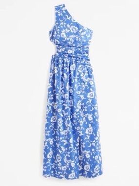 Abercrombie & Fitch One Shoulder Cut-Out Floral Maxi Dress Size XXL